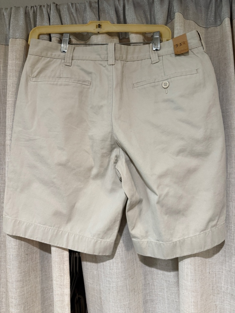 J. Crew Men's Flat-Front Khaki Shorts - Light Beige - Picture 2 of 5
